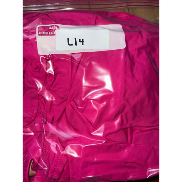 NWT J. Crew Pink Fushia One Piece Swim Suit Ruched Ruffle V Neck Women's 24 - Picture 9 of 9